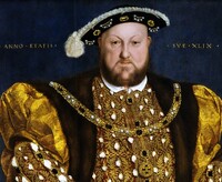 K rozkvětu chovu koní na Britských ostrovech významně přispěl svými nařízeními sám anglický král Jindřich VIII. Tudor (1491 - 1547). Zdroj: Wikipedie, Hans Holbein ml. (výřez)